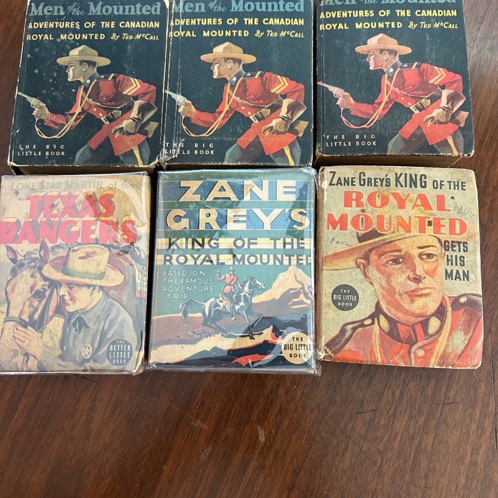Big Little Book Collection antique lot of six children’s books circa 1930s